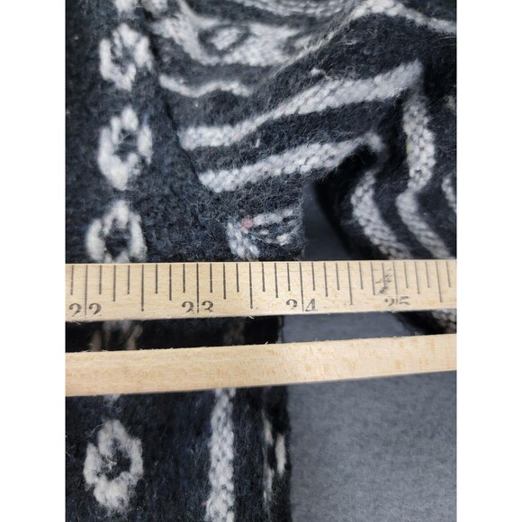 Kathmandu Imports Hoodie Mens XL Black Gray Striped Baja Woven Pullover Toggle - Picture 8 of 10